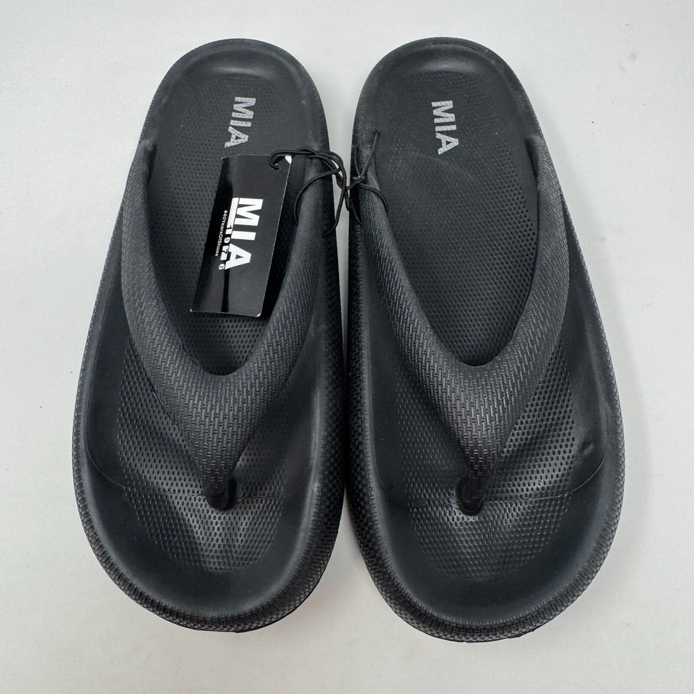 New MIA Flip Flop Sandals Slip On Thong Black Women's‎ Size 8 M